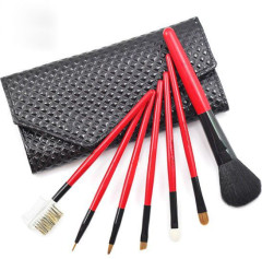 7PCS Red handle Cosmetic Brush set China Supplier