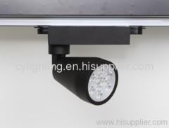 18W Round Head Aluminium Die Casting 274mm×215mm×106mm Black LED Track Light