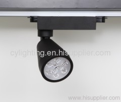 18W Round Head Aluminium Die Casting 274mm×215mm×106mm Black LED Track Light