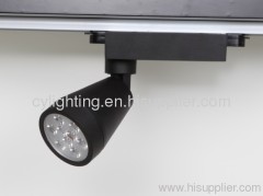 18W Round Head Aluminium Die Casting 274mm×215mm×106mm Black LED Track Light