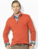 Mens Polo Half-Zip Sweater 100% Cotton