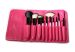 Pink cosmetic brush set