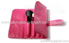 10pcs Pink Cosmetic Brush Set with Pink PU Pouch