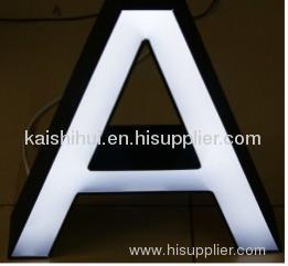 Acrylic luminous letter with black image in daytime and white face at night