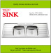 Double Bowls double drain kitchen stainless steel Sink