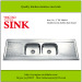 Double Bowls double drain kitchen stainless steel Sink