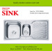 Double bowl with drain board kitchen stainless steel sink YTD10548A