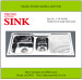 Double bowl with drain board kitchen stainless steel sink YTD10548A