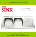 Double bowls single drainer kitchen sink