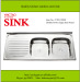 Double bowls single drain inox sink vegetable sinks