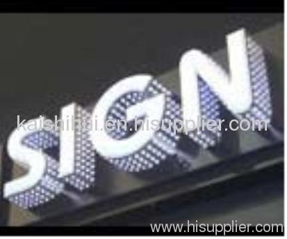 Acrylic luminous letter with side mesh