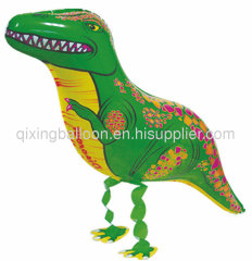 walking pet dinosaur foil balloon