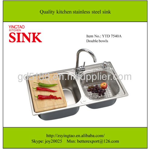 double bowls kitchen stainless steel sinks