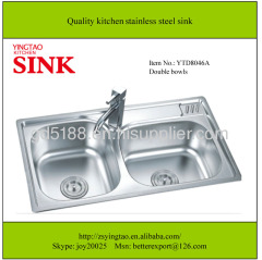 Double bowls kitchen stainless steel sinks