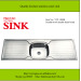 single bowl double drain inox sinks