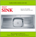 single bowl double drain inox sinks