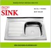 Single bowl with drainer board kitchen sink