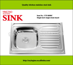 stainless steel kitchen sink single bowl single drainer