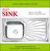 High quality inox sink 100*50cm