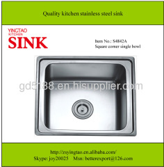 Best seller Indian kitchen sink single bowl 18