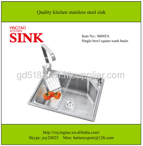 kitchen sink single bowl