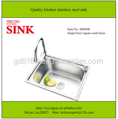 Kitchen stainless steel sink single bowl 500*500mm