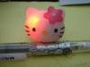 Hello Kitty Pink White Light Plastic Soft Gum Flashing LED Rings For Child, Women