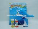 Fashionable Bule Flashing Dolphin Bubble Gun / Light Up Flashing Bubble Gun For Party