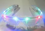 Custom Logo PC, 7leds Stylish Glow / Flashing Shutter Shades Glasses CE, ROHS