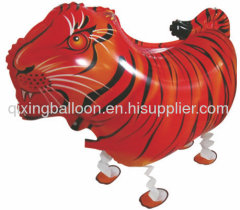 walking tiger pet foil balloon