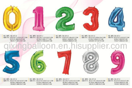 numberal foil balloon party event decoration