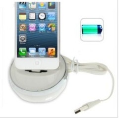8-Pin Charging Docking Station for iPhone 5 (White)