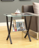 Magazine Glass Side Table