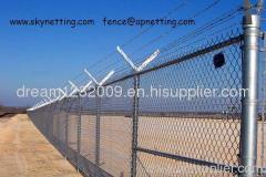 Baseball and softball backstop chain link panels galvanized