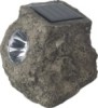 Resin solar stone light