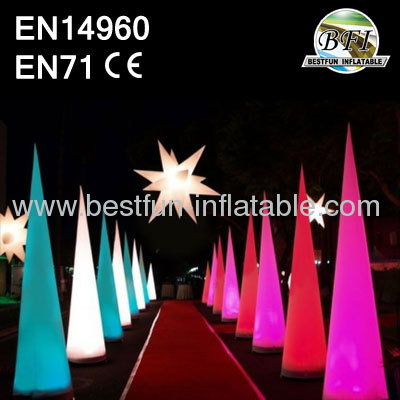 Colorful LED Inflatable Light Cones