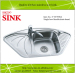 Single bowl double drains inox sink 1.5 meter