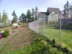 Chain link fencing