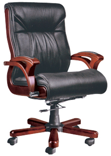 wooden office CEO chair/wooden office swivel chair/wooden high back swivel chair