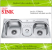 Double bowls with waste bin multifunction wash basins