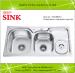 Double bowls with waste bin multifunction wash basins