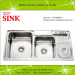 Hot sale stainless steel sink with dust bin