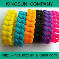 turnlock braid shape rubber wristbands