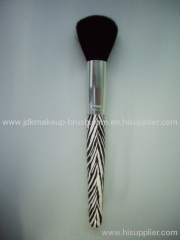 Cosmetic Blush Brush with Zebra Wooden Handle