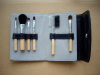 6pcs Travel Makeup Brush set with Wooden Handle