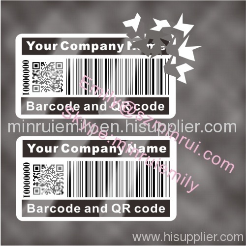 barcode void destructible labels