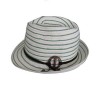 summer stripe fedora with rope trim hat supplier