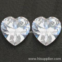 Grade AAAAA cubic zirconia gemstones white and Heart shape