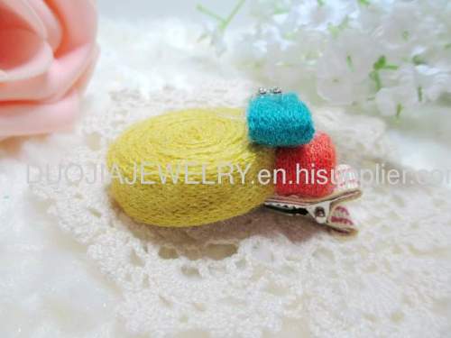 Children Hair accessories, Children Hair ornament Fancy Handmade BYFJ1101 Candy Fabric Hair Clip, Hairpin, Hair Grip,