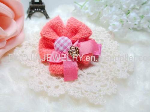 BYFJ1103 Flower shape Fabric Hair Cli